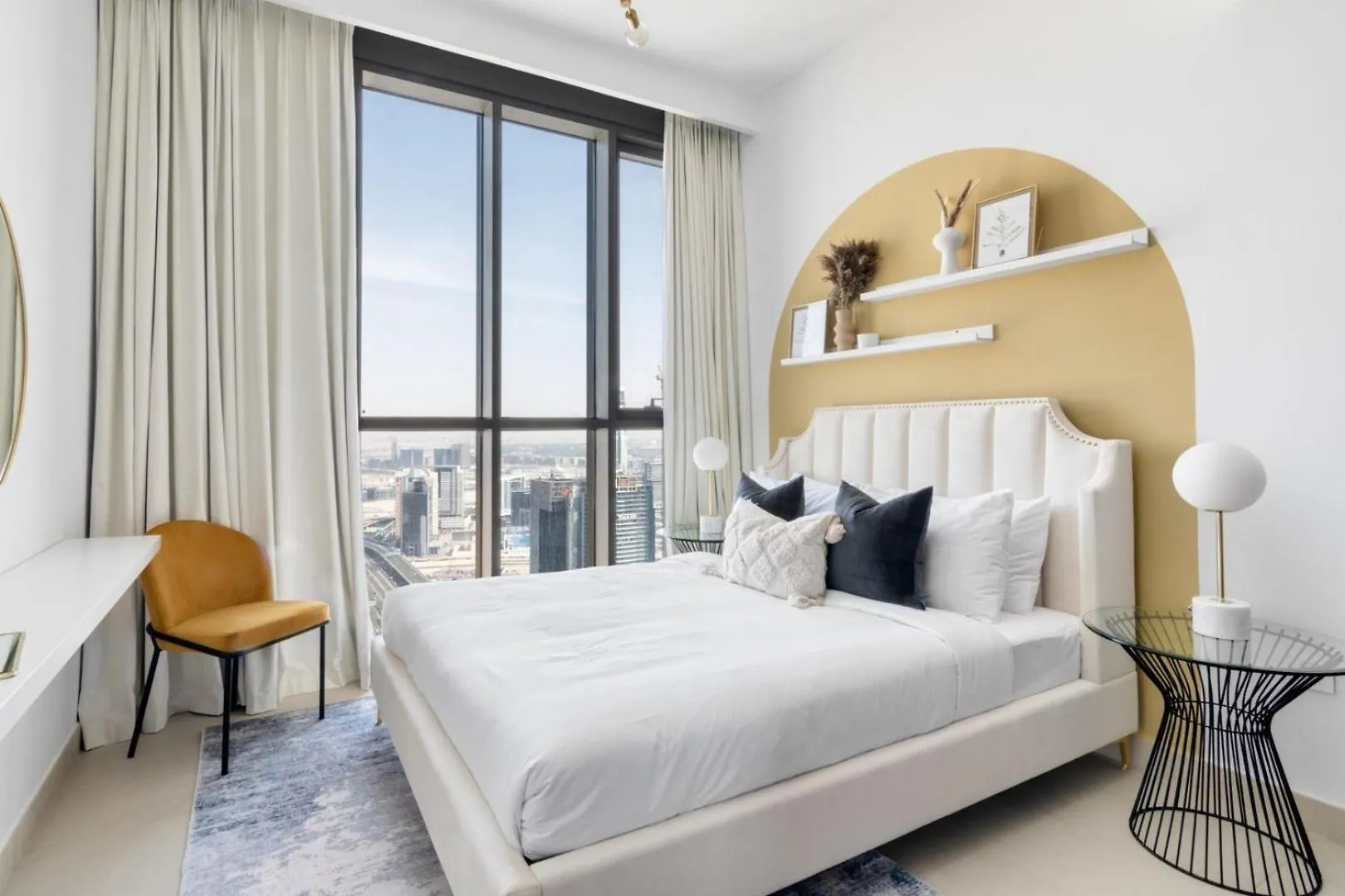 두바이 Guestready - Luxury Tower With Burj Khalifa View 아파트